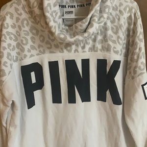 Large pink cheetah sweater